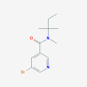 molecular formula C12H17BrN2O B7564245 5-bromo-N-methyl-N-(2-methylbutan-2-yl)pyridine-3-carboxamide 