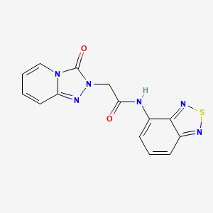 molecular formula C14H10N6O2S B7564274 N-(2,1,3-benzothiadiazol-4-yl)-2-(3-oxo-[1,2,4]triazolo[4,3-a]pyridin-2-yl)acetamide 