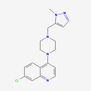 7-Chloro-4-[4-[(2-methylpyrazol-3-yl)methyl]piperazin-1-yl]quinoline