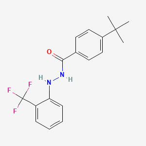 molecular formula C18H19F3N2O B7564287 4-tert-butyl-N'-[2-(trifluoromethyl)phenyl]benzohydrazide 