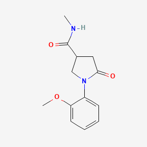 molecular formula C13H16N2O3 B7564290 1-(2-methoxyphenyl)-N~3~-methyl-5-oxo-3-pyrrolidinecarboxamide 