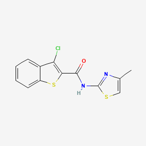 molecular formula C13H9ClN2OS2 B7564292 3-chloro-N-(4-methyl-1,3-thiazol-2-yl)-1-benzothiophene-2-carboxamide 