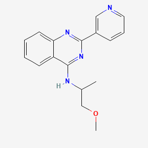 molecular formula C17H18N4O B7564355 N-(1-methoxypropan-2-yl)-2-pyridin-3-ylquinazolin-4-amine 