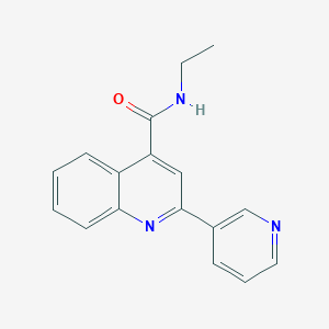 molecular formula C17H15N3O B7564378 N-ethyl-2-pyridin-3-ylquinoline-4-carboxamide 