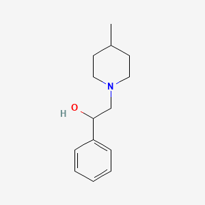 molecular formula C14H21NO B7564415 2-(4-Methyl-1-piperidinyl)-1-phenylethanol, AldrichCPR 