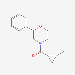 molecular formula C15H19NO2 B7564418 (2-Methylcyclopropyl)-(2-phenylmorpholin-4-yl)methanone 