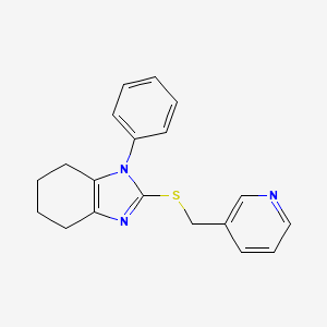 molecular formula C19H19N3S B7564448 1-Phenyl-2-(pyridin-3-ylmethylsulfanyl)-4,5,6,7-tetrahydrobenzimidazole 