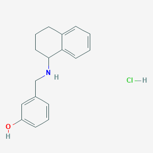 3-[(1,2,3,4-Tetrahydronaphthalen-1-ylamino)methyl]phenol;hydrochloride