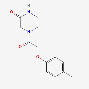 molecular formula C13H16N2O3 B7564463 4-[2-(4-Methylphenoxy)acetyl]piperazin-2-one 