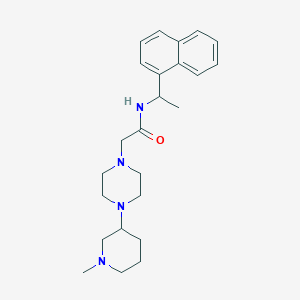 molecular formula C24H34N4O B7564485 2-[4-(1-methylpiperidin-3-yl)piperazin-1-yl]-N-(1-naphthalen-1-ylethyl)acetamide 