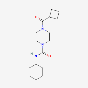 molecular formula C16H27N3O2 B7564521 4-(cyclobutanecarbonyl)-N-cyclohexylpiperazine-1-carboxamide 