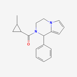 molecular formula C18H20N2O B7564532 (2-methylcyclopropyl)-(1-phenyl-3,4-dihydro-1H-pyrrolo[1,2-a]pyrazin-2-yl)methanone 