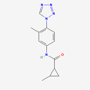 molecular formula C13H15N5O B7564623 2-methyl-N-[3-methyl-4-(tetrazol-1-yl)phenyl]cyclopropane-1-carboxamide 