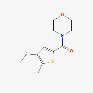 molecular formula C12H17NO2S B7564662 (4-Ethyl-5-methylthiophen-2-yl)-morpholin-4-ylmethanone 