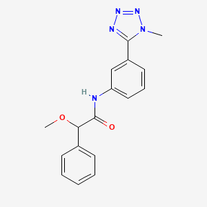 molecular formula C17H17N5O2 B7564666 2-methoxy-N-[3-(1-methyltetrazol-5-yl)phenyl]-2-phenylacetamide 