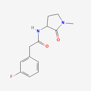 molecular formula C13H15FN2O2 B7564689 2-(3-fluorophenyl)-N-(1-methyl-2-oxopyrrolidin-3-yl)acetamide 