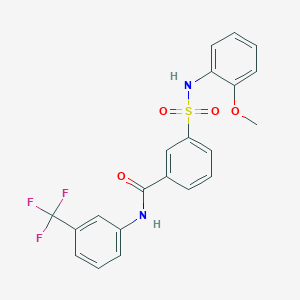 3-[(2-methoxyphenyl)sulfamoyl]-N-[3-(trifluoromethyl)phenyl]benzamide