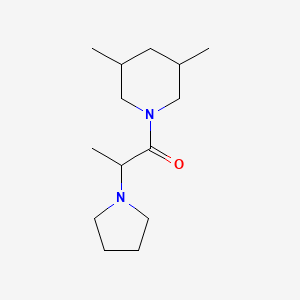 molecular formula C14H26N2O B7564725 1-(3,5-Dimethylpiperidin-1-yl)-2-pyrrolidin-1-ylpropan-1-one 