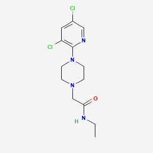 molecular formula C13H18Cl2N4O B7564729 2-[4-(3,5-dichloropyridin-2-yl)piperazin-1-yl]-N-ethylacetamide 