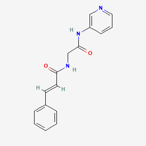 (E)-N-[2-oxo-2-(pyridin-3-ylamino)ethyl]-3-phenylprop-2-enamide