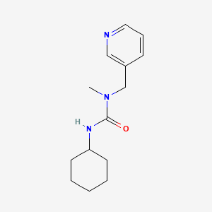 molecular formula C14H21N3O B7564734 3-Cyclohexyl-1-methyl-1-(pyridin-3-ylmethyl)urea 