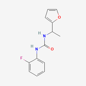 molecular formula C13H13FN2O2 B7564738 1-(2-Fluorophenyl)-3-[1-(furan-2-yl)ethyl]urea 