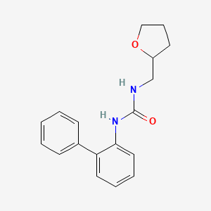 molecular formula C18H20N2O2 B7564765 1-(Oxolan-2-ylmethyl)-3-(2-phenylphenyl)urea 
