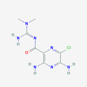 molecular formula C8H12ClN7O B075648 6-Chloro-3,5-diaminopyrazine-3-carboxamide CAS No. 1144-27-0