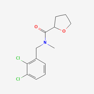 molecular formula C13H15Cl2NO2 B7564815 N-[(2,3-dichlorophenyl)methyl]-N-methyloxolane-2-carboxamide 