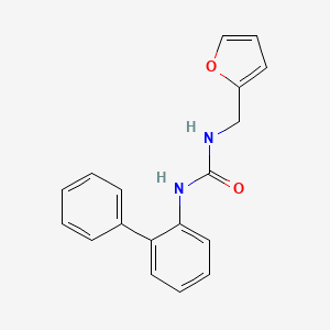 molecular formula C18H16N2O2 B7564833 1-(Furan-2-ylmethyl)-3-(2-phenylphenyl)urea 