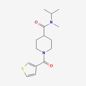 N-methyl-N-propan-2-yl-1-(thiophene-3-carbonyl)piperidine-4-carboxamide