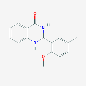 molecular formula C16H16N2O2 B7564853 2-(2-methoxy-5-methylphenyl)-2,3-dihydro-1H-quinazolin-4-one 