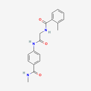 molecular formula C18H19N3O3 B7564871 2-methyl-N-[2-[4-(methylcarbamoyl)anilino]-2-oxoethyl]benzamide 