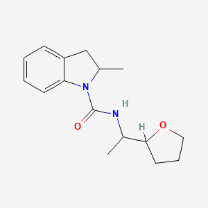 2-methyl-N-[1-(oxolan-2-yl)ethyl]-2,3-dihydroindole-1-carboxamide