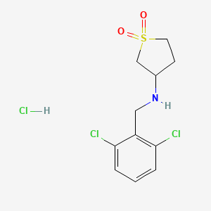 molecular formula C11H14Cl3NO2S B7564919 N-[(2,6-dichlorophenyl)methyl]-1,1-dioxothiolan-3-amine;hydrochloride 