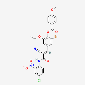 [2-bromo-4-[(E)-3-(4-chloro-2-nitroanilino)-2-cyano-3-oxoprop-1-enyl]-6-ethoxyphenyl] 4-methoxybenzoate