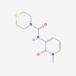 molecular formula C11H15N3O2S B7564966 N-(1-methyl-2-oxopyridin-3-yl)thiomorpholine-4-carboxamide 