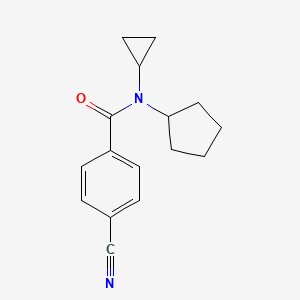 molecular formula C16H18N2O B7564971 4-cyano-N-cyclopentyl-N-cyclopropylbenzamide 