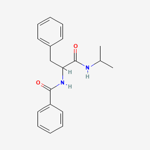 molecular formula C19H22N2O2 B7565019 N-[1-oxo-3-phenyl-1-(propan-2-ylamino)propan-2-yl]benzamide 