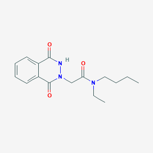 molecular formula C16H21N3O3 B7565030 N-butyl-2-(1,4-dioxo-3H-phthalazin-2-yl)-N-ethylacetamide 