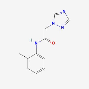 molecular formula C11H12N4O B7565038 N-(2-methylphenyl)-2-(1,2,4-triazol-1-yl)acetamide 