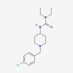 molecular formula C17H26ClN3O B7565062 3-[1-[(4-Chlorophenyl)methyl]piperidin-4-yl]-1,1-diethylurea 