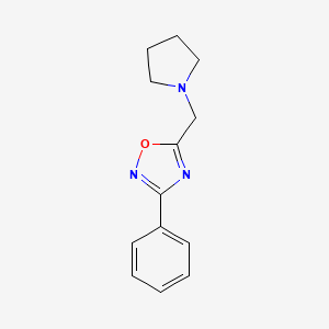 3-Phenyl-5-(pyrrolidin-1-ylmethyl)-1,2,4-oxadiazole