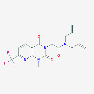 2-[1-methyl-2,4-dioxo-7-(trifluoromethyl)pyrido[2,3-d]pyrimidin-3-yl]-N,N-bis(prop-2-enyl)acetamide