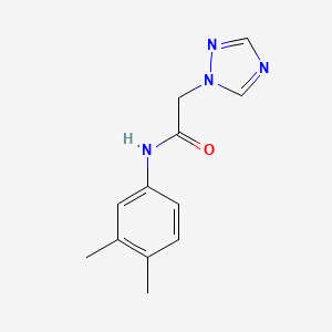 molecular formula C12H14N4O B7565092 N-(3,4-dimethylphenyl)-2-(1,2,4-triazol-1-yl)acetamide 