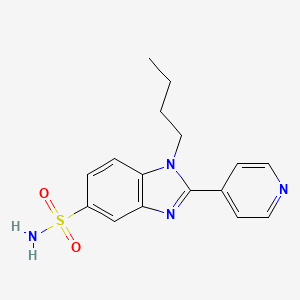 molecular formula C16H18N4O2S B7565110 1-Butyl-2-pyridin-4-ylbenzimidazole-5-sulfonamide 