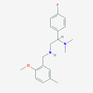 molecular formula C19H25FN2O B7565125 1-(4-fluorophenyl)-N'-[(2-methoxy-5-methylphenyl)methyl]-N,N-dimethylethane-1,2-diamine 