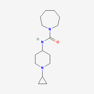 molecular formula C15H27N3O B7565133 N-(1-cyclopropylpiperidin-4-yl)azepane-1-carboxamide 