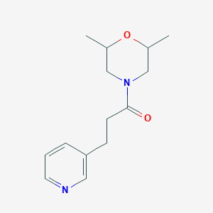 molecular formula C14H20N2O2 B7565189 1-(2,6-Dimethylmorpholin-4-yl)-3-pyridin-3-ylpropan-1-one 