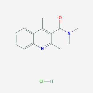 molecular formula C14H17ClN2O B7565191 N,N,2,4-tetramethylquinoline-3-carboxamide;hydrochloride 